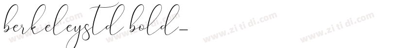 berkeleystd bold字体转换